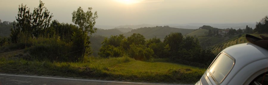 The views in Piemonte are stunning. Especially in the evening with sunsets behind the alps in the horizon. Pure magic.